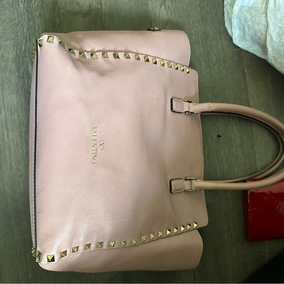 Valentino Pink Studded Tote Bag